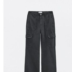 Zara High TRF rise straight leg Cargo Pants